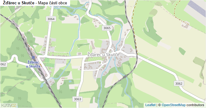 Žďárec u Skutče - mapa části obce