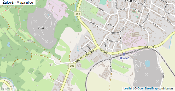 Žulová - mapa ulice