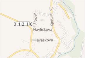 Havlíčkova v obci Škvorec - mapa ulice