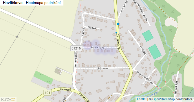 Havlíčkova - mapa podnikání