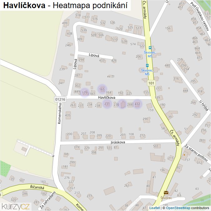 Mapa Havlíčkova - Firmy v ulici.