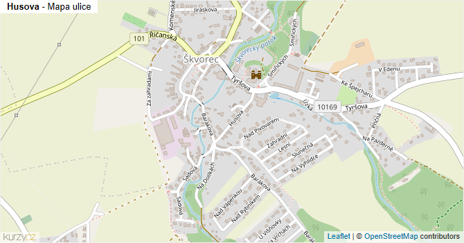 Husova - mapa ulice
