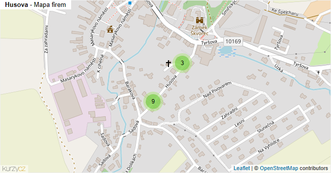 Husova - mapa firem