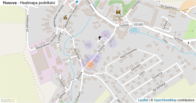 Husova - mapa podnikání