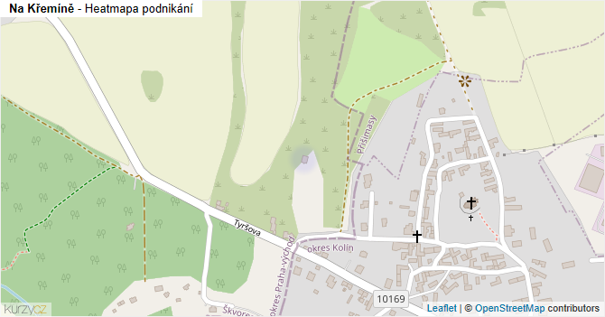 Na Křemíně - mapa podnikání