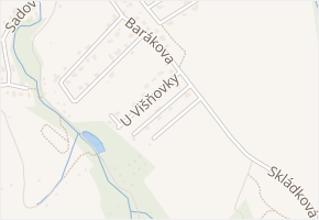 Na Vrchách v obci Škvorec - mapa ulice