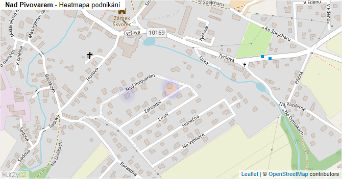 Nad Pivovarem - mapa podnikání
