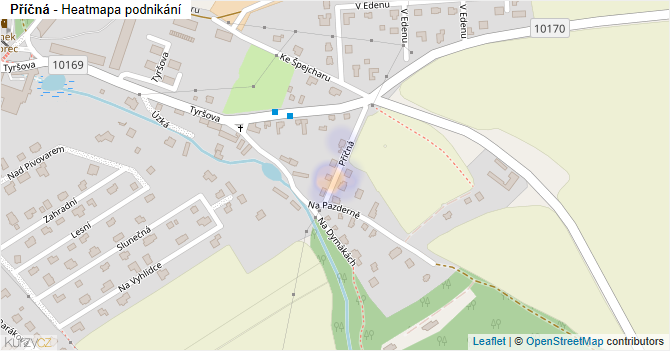 Příčná - mapa podnikání