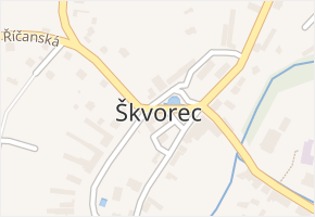 Škvorec v obci Škvorec - mapa části obce