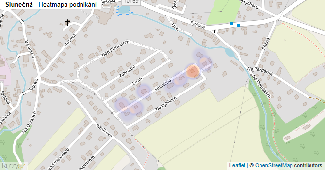 Slunečná - mapa podnikání