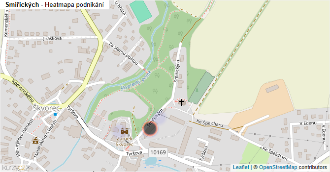 Smiřických - mapa podnikání