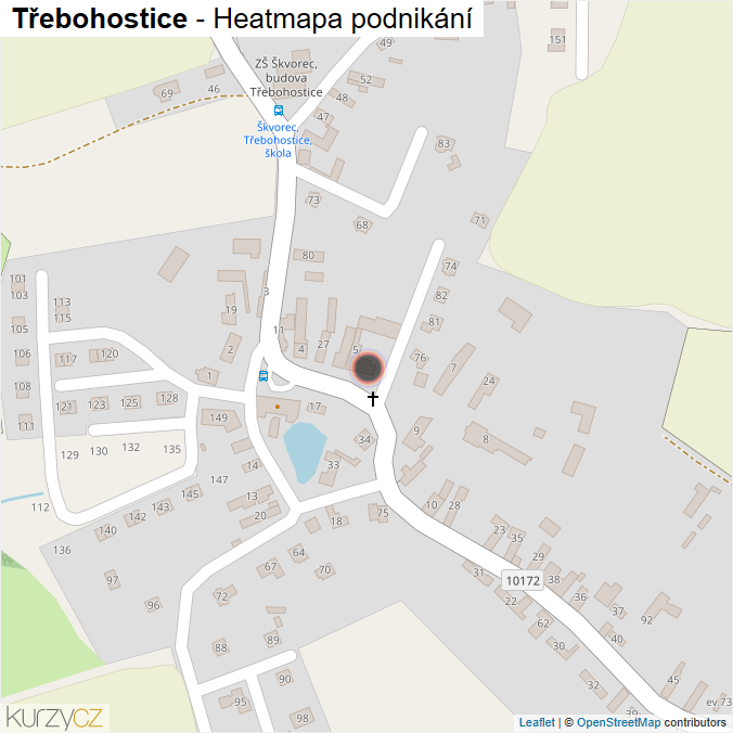 Mapa Třebohostice - Firmy v ulici.