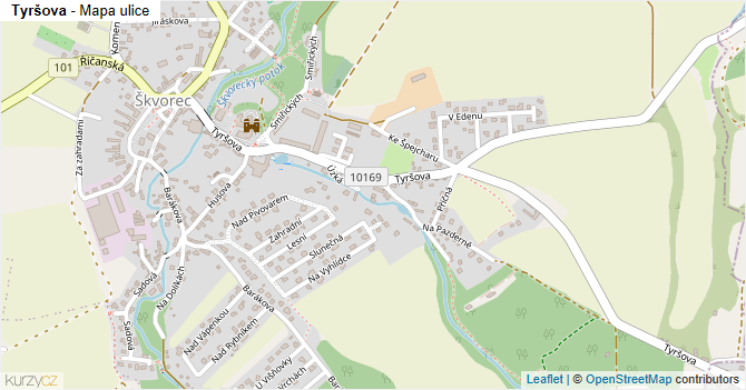 Tyršova - mapa ulice