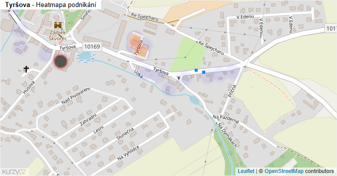 Tyršova - mapa podnikání