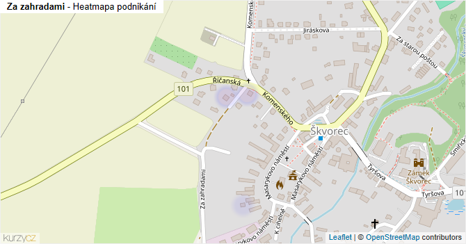 Za zahradami - mapa podnikání