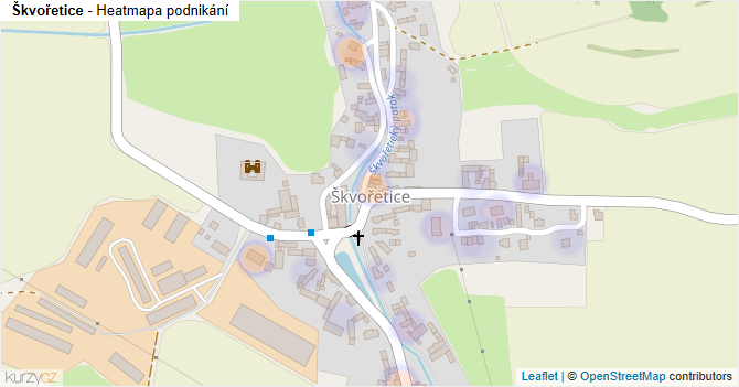 Škvořetice - mapa podnikání