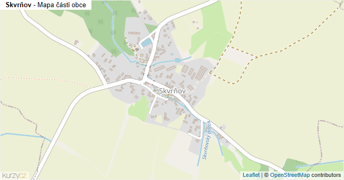 Skvrňov - mapa části obce