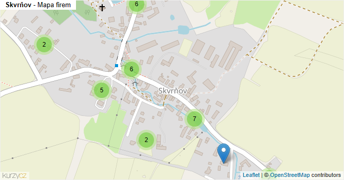 Skvrňov - mapa firem