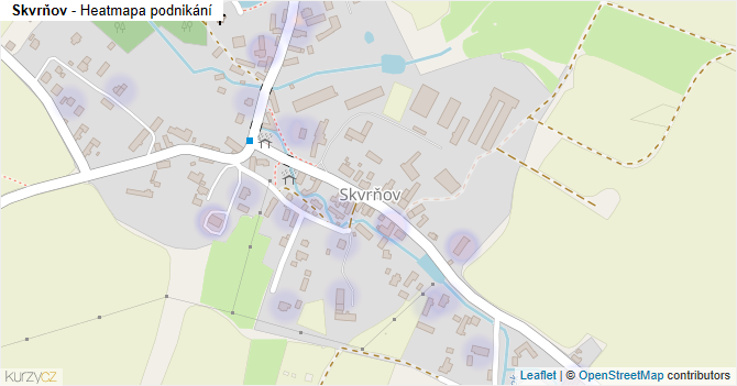 Skvrňov - mapa podnikání