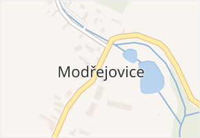 Modřejovice v obci Slabce - mapa části obce