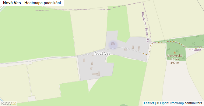 Nová Ves - mapa podnikání