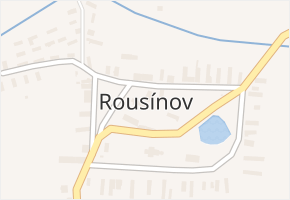 Rousínov v obci Slabce - mapa části obce