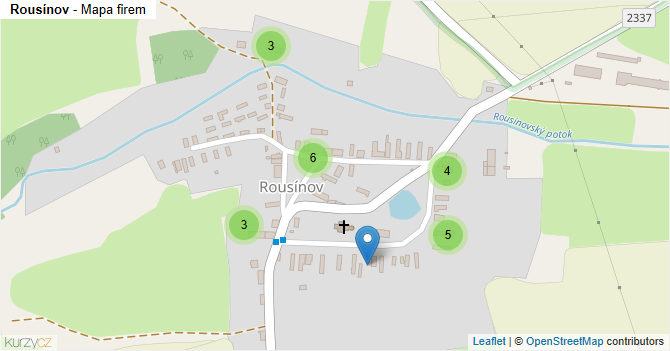 Rousínov - mapa firem