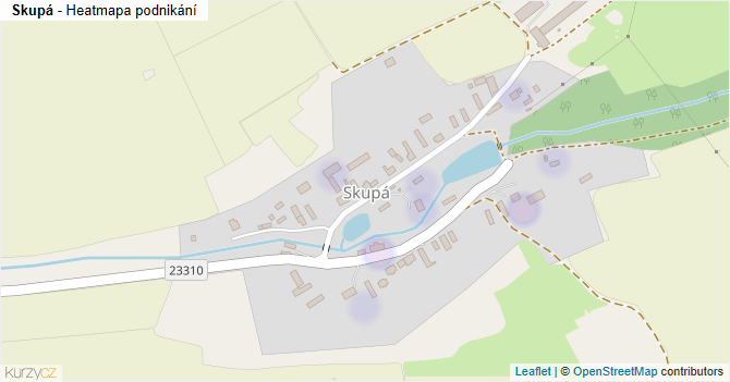 Skupá - mapa podnikání