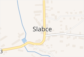 Slabce v obci Slabce - mapa části obce