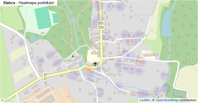 Slabce - mapa podnikání