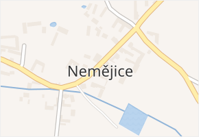 Nemějice v obci Slabčice - mapa části obce