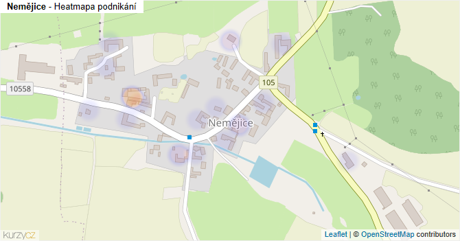 Nemějice - mapa podnikání