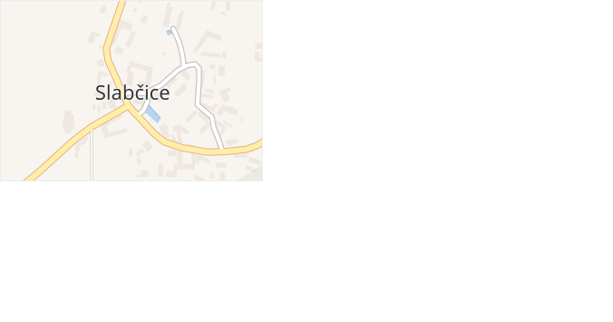 Slabčice v obci Slabčice - mapa části obce