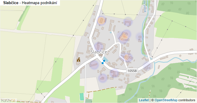 Slabčice - mapa podnikání