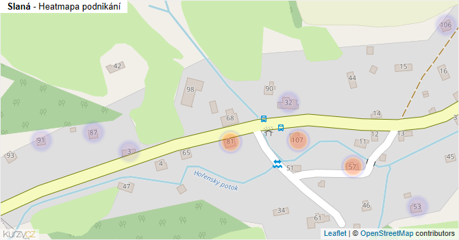 Slaná - mapa podnikání