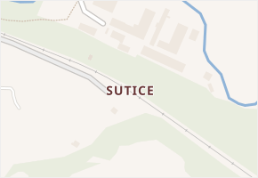Sutice v obci Slaná - mapa části obce