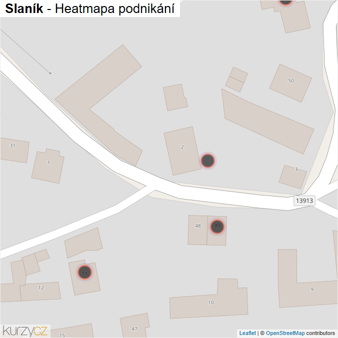 Mapa Slaník - Firmy v obci.