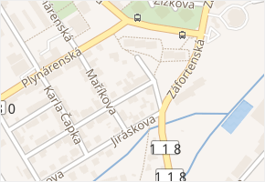B. Václavka v obci Slaný - mapa ulice
