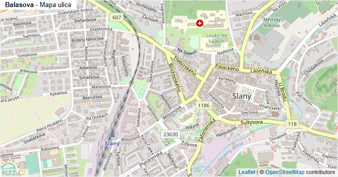 Balasova - mapa ulice