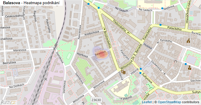 Balasova - mapa podnikání
