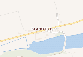 Blahotice v obci Slaný - mapa části obce
