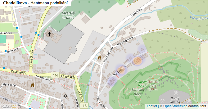 Chadalíkova - mapa podnikání