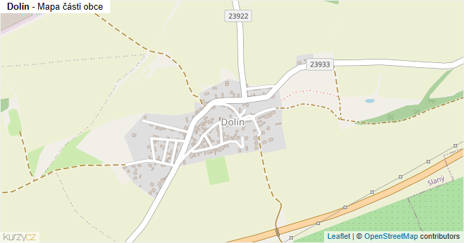 Dolín - mapa části obce