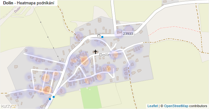Dolín - mapa podnikání