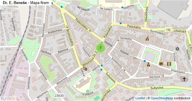 Dr. E. Beneše - mapa firem