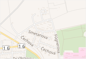 Dvořákova v obci Slaný - mapa ulice