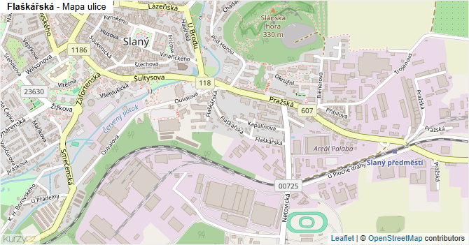 Flaškářská - mapa ulice