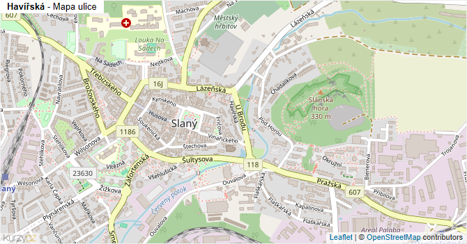 Havířská - mapa ulice