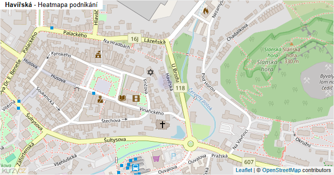 Havířská - mapa podnikání