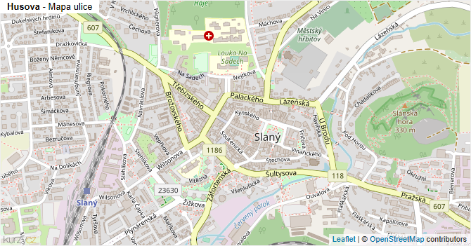 Husova - mapa ulice